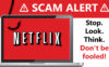 Netflix scam graphic