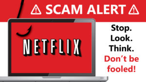 Netflix scam graphic
